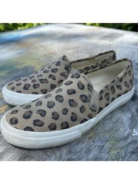 Keds leopard print canvas slip-on sneakers women’s size 8.5 940